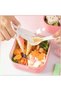 645ML Kids Bento Lunch Box, Leak-Resistant Divided Food Container with Spoon, Food Scissors & Portable Handle - 7