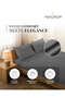 210TC Cotton Satin King Solid Bed Sheet Set 3PC | Soft Breathable Satin Flat Sheet 274x260 cm | 2 pillowcase 50x75 cm | OEKO-TEX & ECAS Certified - 2