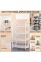 4-Layer Metal Storage Shelf with Wire Baskets & Display Board - 4