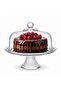 Canton 86475 Glass Cake Stand with Dome 2 Piece Clear Pedestal Cake Plate and Cover 12 Inch Hand Wash Made in USA