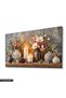 Pink Flowers and Candle in a Vase One Piece Canvas - Canvas Art Print - 3