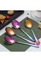 Rose Gold Serving Spoons 4 Pieces, Titanium Plating Serving Spoon, Include 2 Serving Spoon A - 2