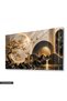 Round Patterns and Gold Deer One Piece Unilluminated Canvas - Canvas Painting - 3