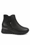 Women's Genuine Leather Black 5 Point Orthopedic Air Flow System Daily Boots Vs008 - 2