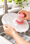 4-Piece Kitchen Cleaning Set – 3 Metal Mesh Wire Cloths, 3 Microfiber Cleaning Cloths, Smiley Face Sponge, Brush with Detergent Container - 2