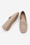 Women's Blunt Toe Moccasin Daily Loafer Heviza Beige Suede S - 7