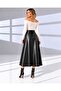 Faux Leather Midi Skirt - 4