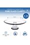 Presence Tiered Cake Stand 13 Inch Clear Glass Pedestal Serving Platter for Cakes Pies Cookies Pastries - 2