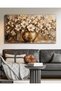 White Flowers in a Gold Vase One Piece Canvas - Canvas Painting - 7