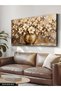 White Flowers in a Gold Vase One Piece Canvas - Canvas Painting