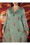 Rochie maxi, verde - 7