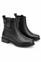 Women's Genuine Leather Black Casual Boots Vs003