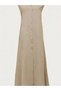 Rochie maxi, bej - 3
