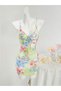 Rochie mini, verde - 5