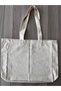 Large Size Cream Color Canvas Multi-Purpose School / Beach / Travel Shoulder Bag 40*37*11 cm No: 4 - 4