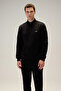 Zippered Men's Sweatshirt 6Wm1010-Bk