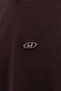 Men's Raven Embroidered Oversize Long Sleeve T-Shirt Brown - 8