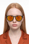 Veron Green Orange Mirror Sunglasses