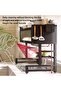 Over the Sink Dish Drying Rack with Dust-Proof Cabinet, Black 85cm - 4