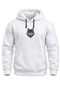 Unisex Minimal Wolf Printed Hooded Sweatshirt Wolf Patterned Hoodie - 2