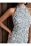 Rochie maxi, albastru - 7