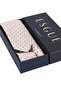 Hand Made 6 cm Checkered Pattern Beige Color Handkerchief Tie - 4