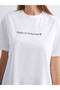 Two Mt Shop Quality Soulife White Combed Cotton Printed Oversize Short Sleeve Women's T-Shirt - 3