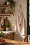 100% Woven Linen Bohemian Pumpkin Embroidered Kitchen Apron - 2