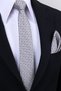 Hand Made 6 cm Small Pattern Beige-Smoked Color Handkerchief Tie - 3