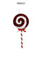 Christmas Ornament Lollipop Candy Stick Glittering Ferris Wheel Red White 48 cm - 2
