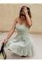 Rochie mini, verde - 6