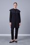 Fisto Collar Cutout Lace Detailed Tunic Black
