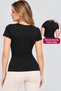 Women's Half Sleeve Badi Undershirt T-Shirt (Tutku Authorized Seller) 94% Cotton 6% Elastane 3 Pieces – Black - 4