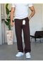Baggy fit fabric trousers