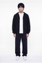 Men's Thessaloniki Knitted Dirty Stitch Hooded Zippered Knitwear Black - 7