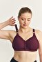 Wireless Snap-On Gathering Bra Cc897 Purple - 4