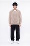 Men's Thessaloniki Knitted Dirty Stitch Hooded Zippered Knitwear Beige - 5