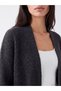 Rmz Gi̇yi̇m Farkiyla Shawl Roba Collar Loose Fit Women's Knitwear Cardigan - 3