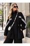 Stripe Detail Design Elastic Waist Double Suit Set - 5