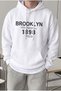 Men's Off-White Cream Ecru 1898 Printed Hooded Oversize 3 Thread Threaded Loose Fit Hoodie Sweatshirt - 5