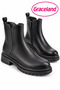 Graceland Black Women's Zippered Thick Soled Boots