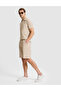 Dark Beige Comfort Fit Knitted Shorts 50321174-Vr088 - 3