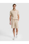 Dark Beige Regular Fit Polo Neck T-Shirt 50321182-Vr088 - 4