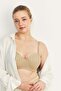 Push-Up Underwire Non-Padded Patterned Strapless Bra C17046 Cappucino - 3