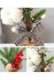 Mini Christmas Tree 3 Pcs Tabletop Artificial Mini Xmas Pine Tree Miniature Pine Christmas Tree with Linen Base for Home Office Room Holiday Decor (A-3PCS) - 6