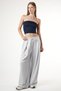 Women's Elastic Waist Tie with 3 Strands of Thread, Loose-Legged Trousers Cty-Abr-9082 - 2