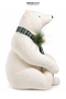 Christmas Decorative Sitting White Polar Bear Figure with Green Scarf 85 cm - 4
