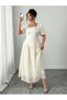 Rochie maxi, bej - 7
