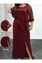 Rochie maxi, vișiniu