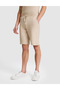 Dark Beige Comfort Fit Knitted Shorts 50321174-Vr088 - 4
